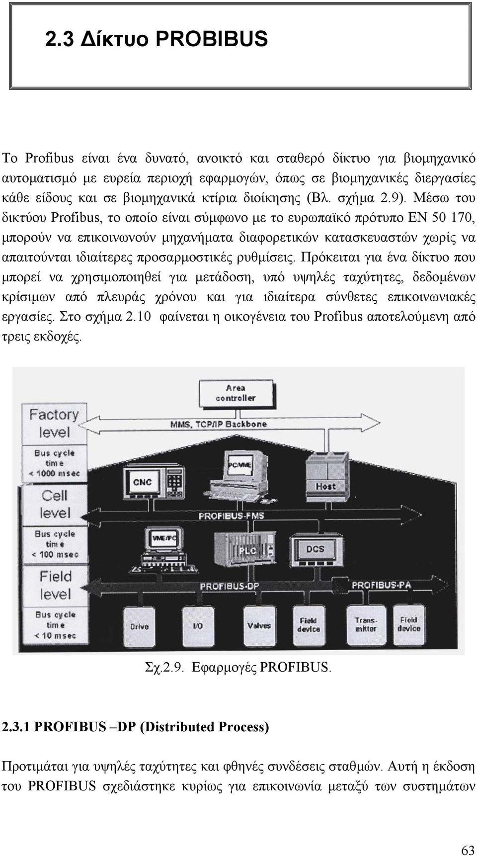 Μέσω του δικτύου Profibus, το οποίο είναι σύµφωνο µε το ευρωπαϊκό πρότυπο EN 50 170, µπορούν να επικοινωνούν µηχανήµατα διαφορετικών κατασκευαστών χωρίς να απαιτούνται ιδιαίτερες προσαρµοστικές