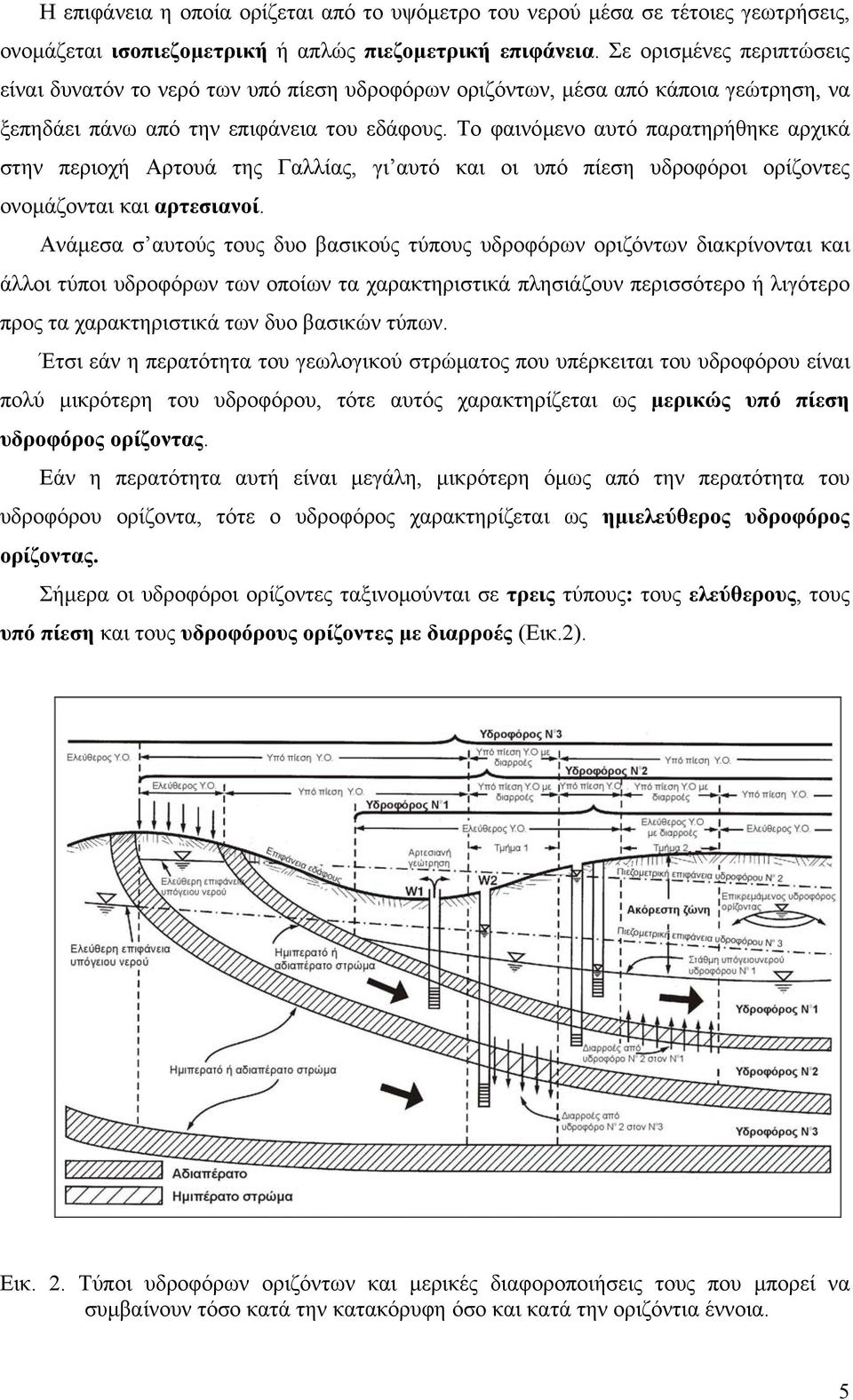 Το φαινόμενο αυτό παρατηρήθηκε αρχικά στην περιοχή Aρτουά της Γαλλίας, γι αυτό και οι υπό πίεση υδροφόροι ορίζοντες ονομάζονται και αρτεσιανοί.