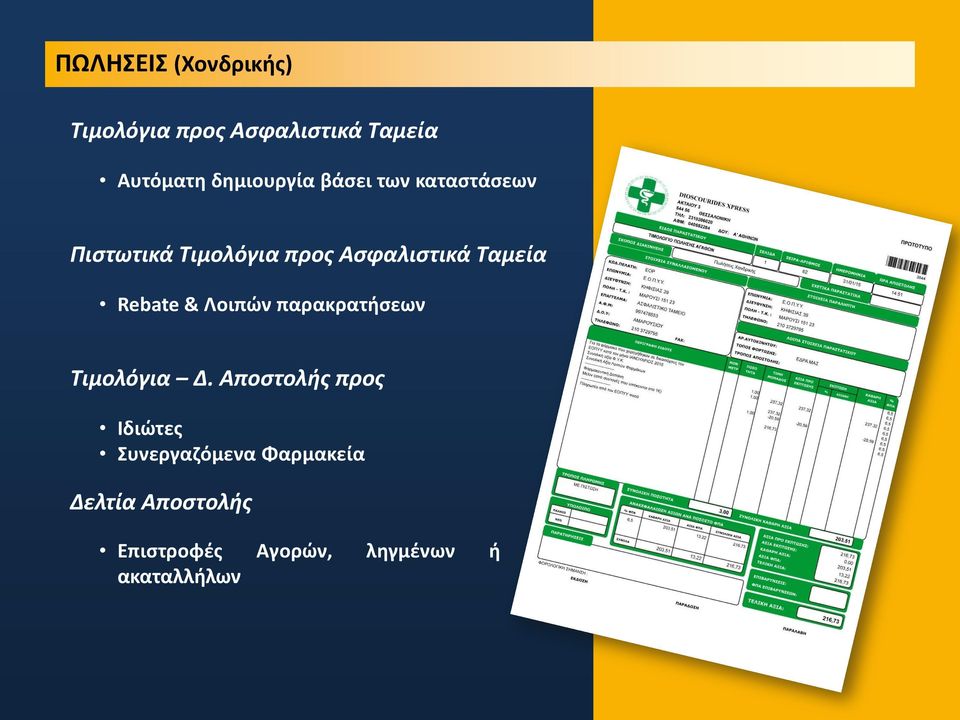 Ταμεία Rebate & Λοιπών παρακρατιςεων Τιμολόγια Δ.