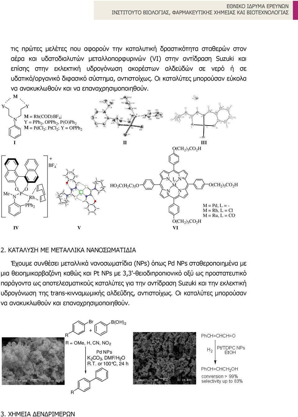 M Y Y N M = Rh(COD)BF 4 ; Y = PPh 2, OPPh 2, P(O)Ph 2 M = PdCl 2 ; PtCl 2 ; Y = OPPh 2 I II III O(CH 2 ) 3 CO 2 H + BF 4 - Me O O P N Rh HO 2 C(H 2 C) 3 O N N N N O(CH 2 ) 3 CO 2 H PPh 2 M = Pd, L =