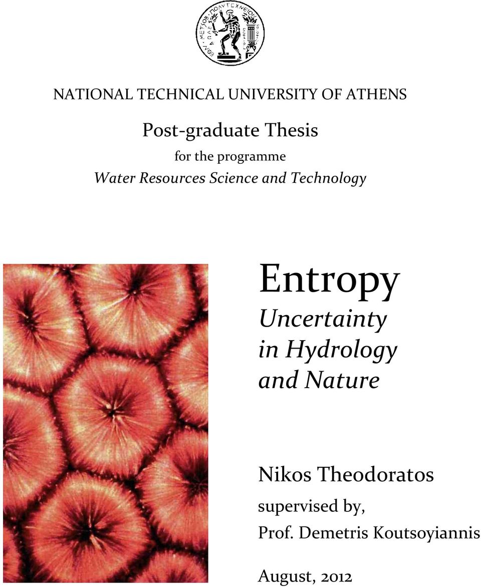 Technology Entropy Uncertainty in Hydrology and Nature