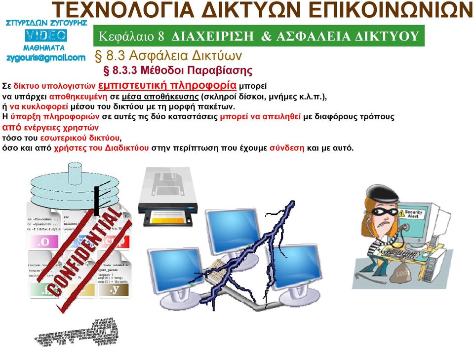 Η ύπαρξη πληροφοριών σε αυτές τις δύο καταστάσεις μπορεί να απειληθεί με διαφόρους τρόπους από