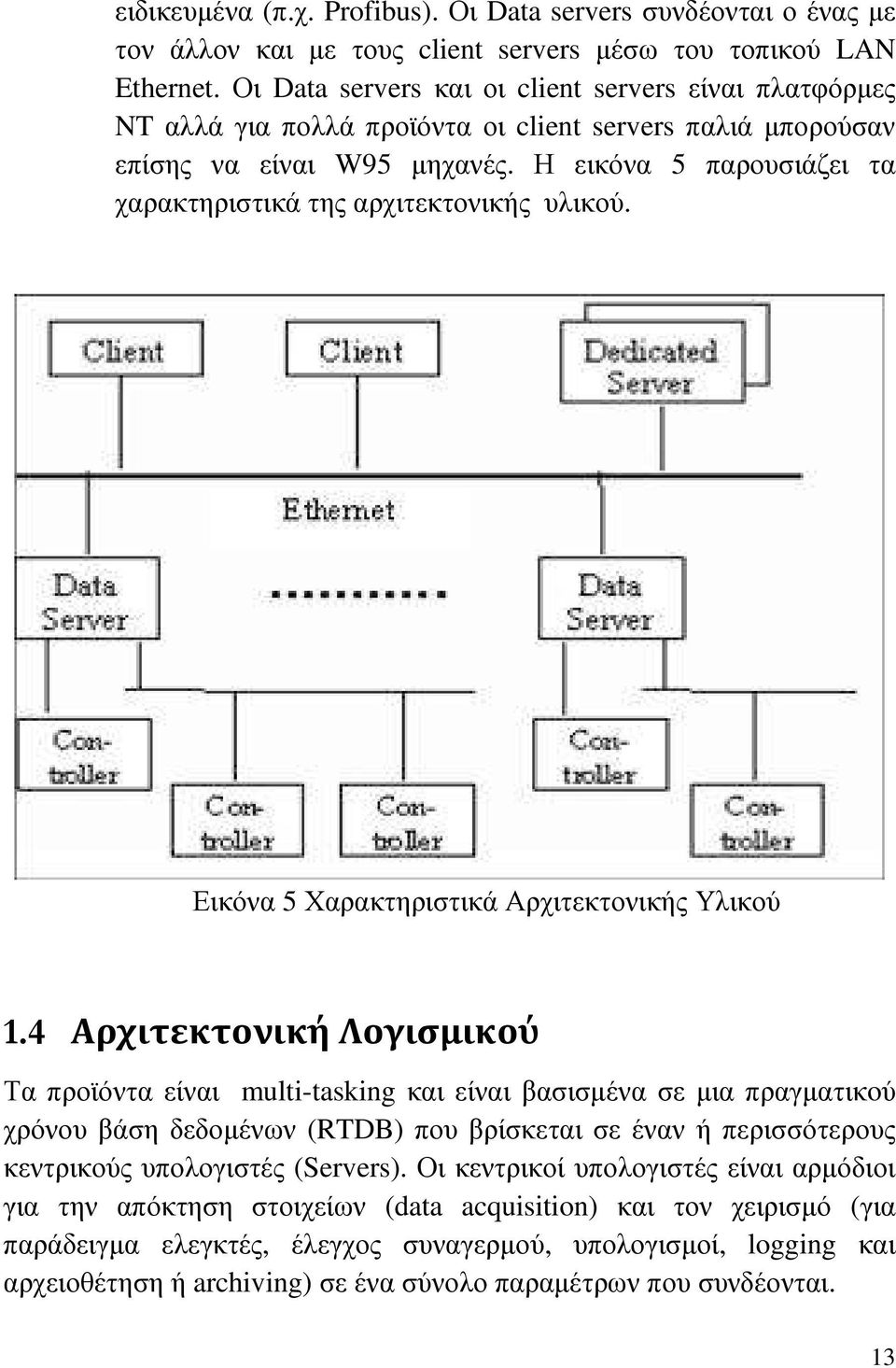 Η εικόνα 5 παρουσιάζει τα χαρακτηριστικά της αρχιτεκτονικής υλικού. Εικόνα 5 Χαρακτηριστικά Αρχιτεκτονικής Υλικού 1.