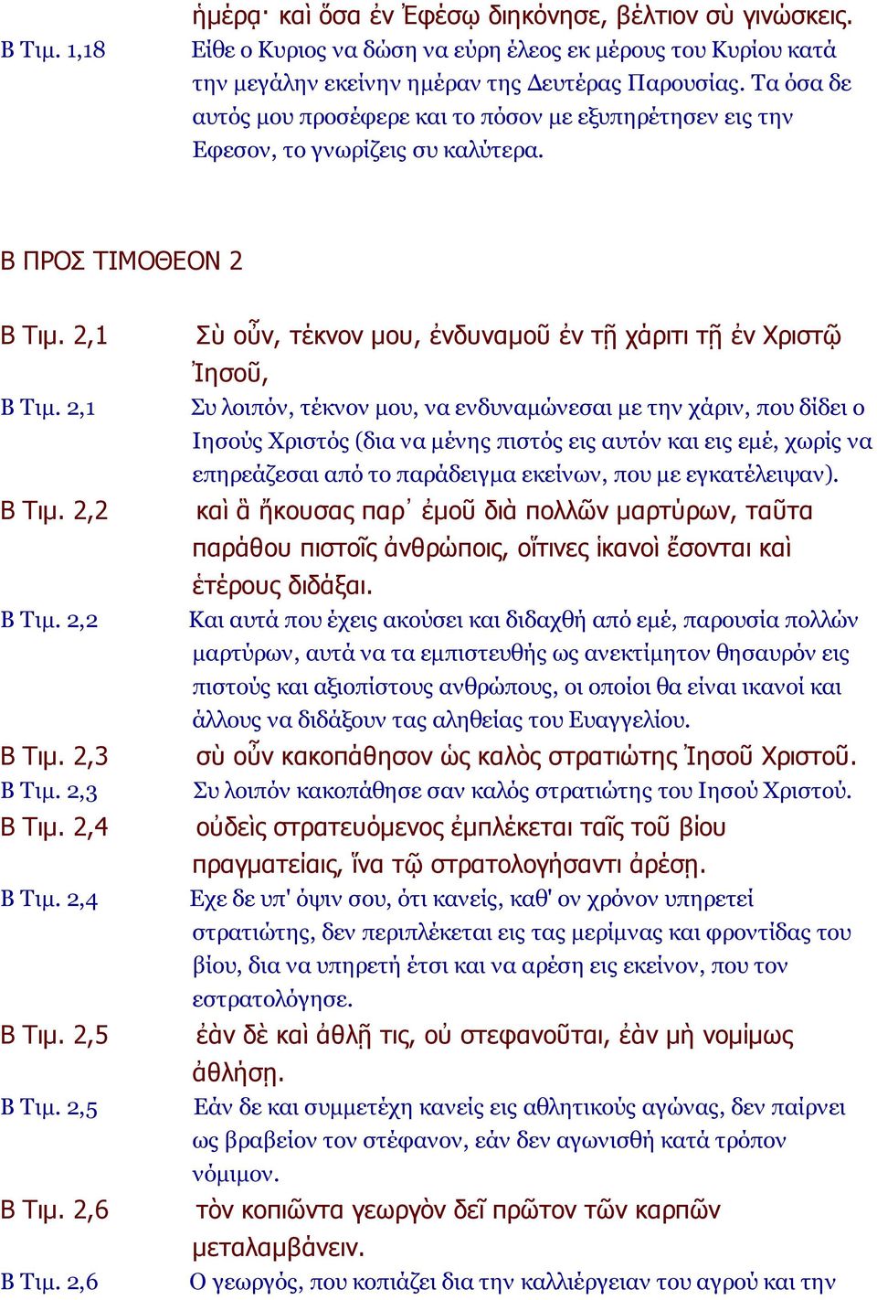 2,4 Β Τιμ. 2,5 Β Τιμ. 2,5 Β Τιμ. 2,6 Β Τιμ.