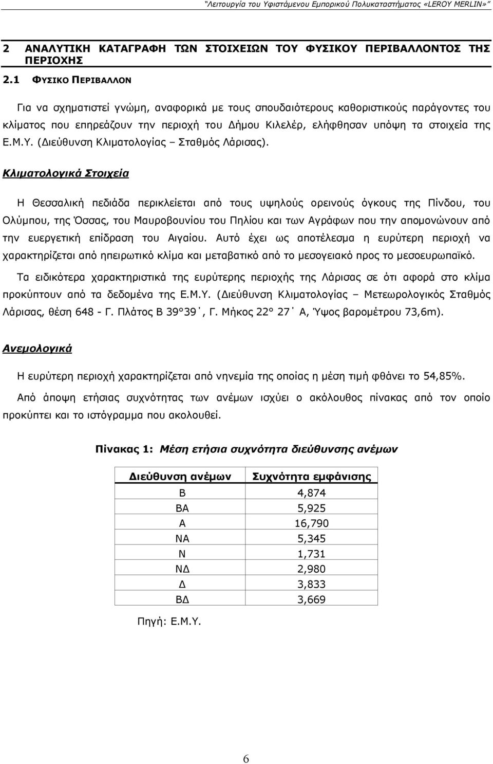 Υ. (Διεύθυνση Κλιματολογίας Σταθμός Λάρισας).