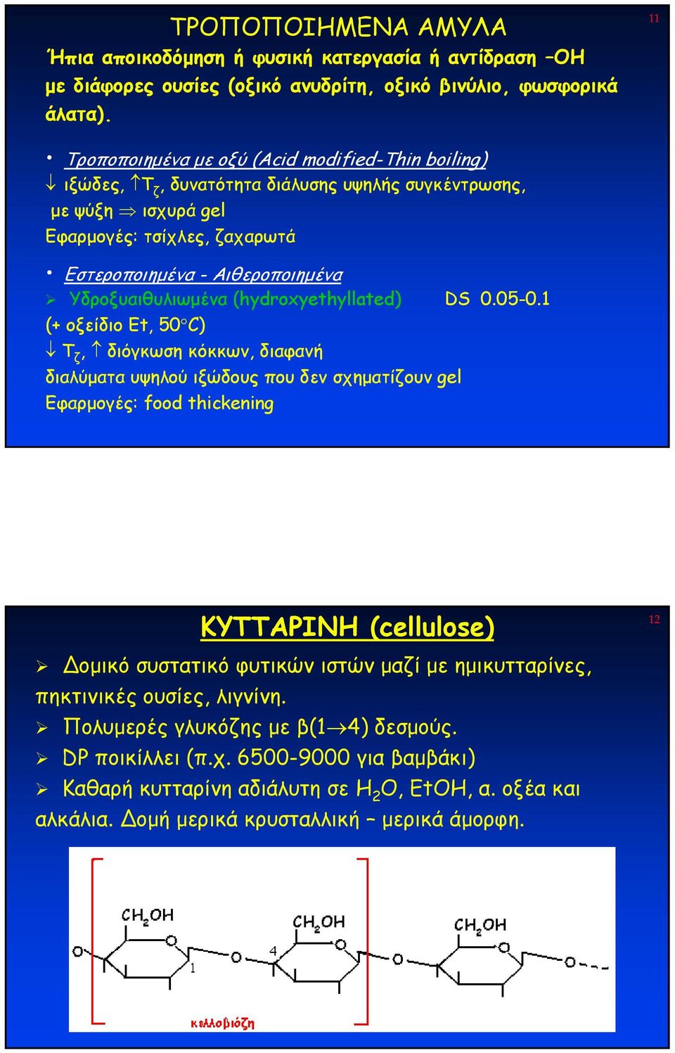 Υδροξυαιθυλιωµένα (hydroxyethyllated) DS 0.