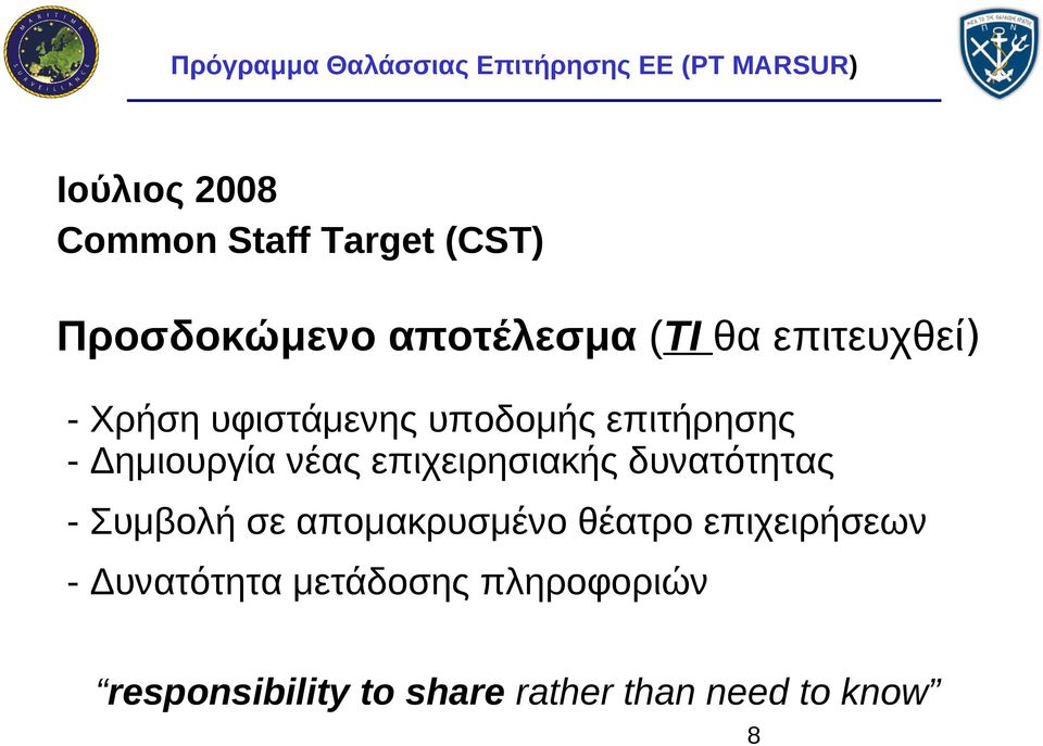 επιχειρησιακής δυνατότητας - Συμβολή σε απομακρυσμένο θέατρο επιχειρήσεων