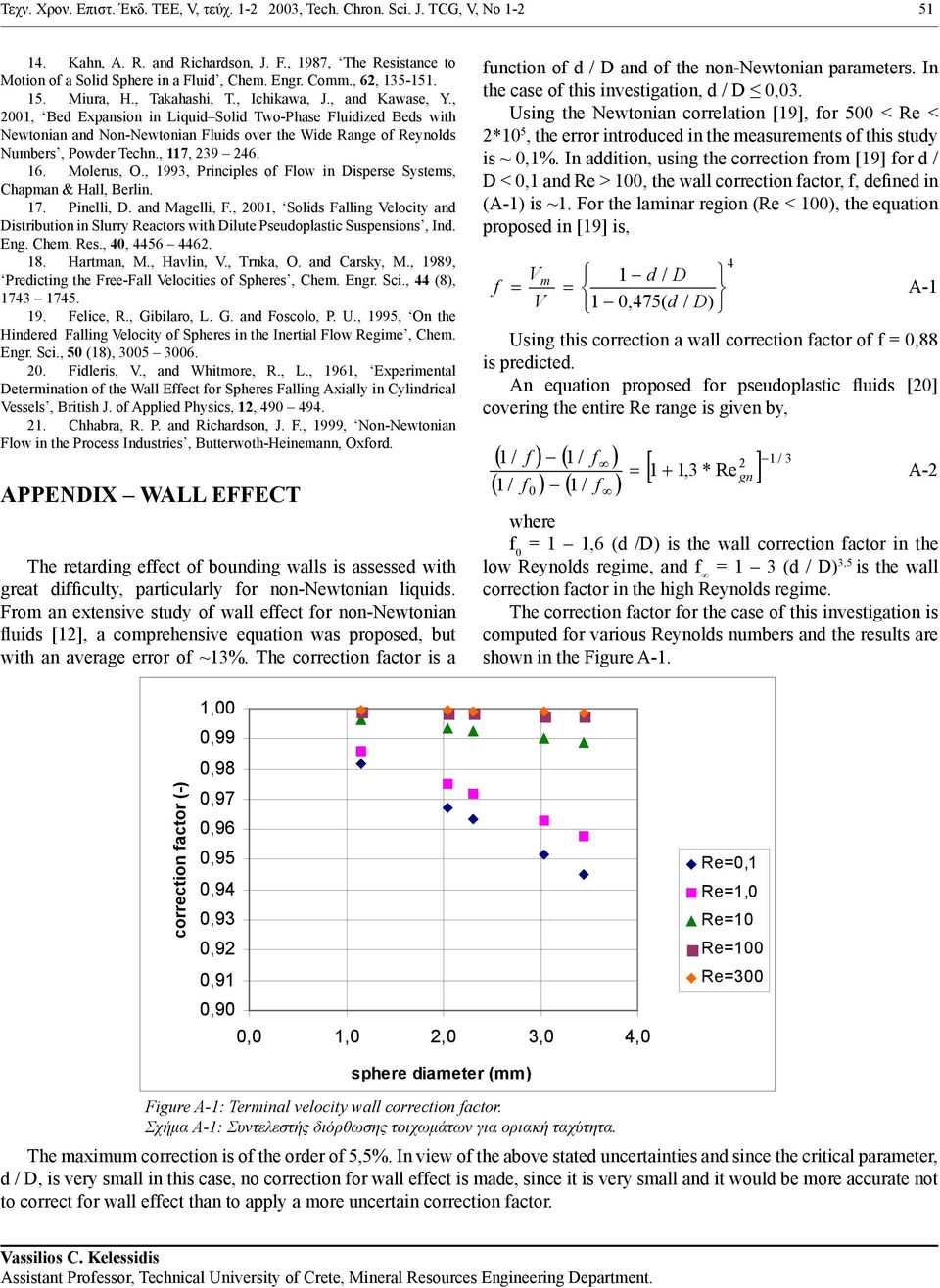 , 2001, Bed Expansion in Liquid Solid Two-Phase Fluidized Beds with Newtonian and Non-Newtonian Fluids over the Wide Range of ynolds Numbers, Powder Techn., 117, 239 246. 16. Molerus, O.