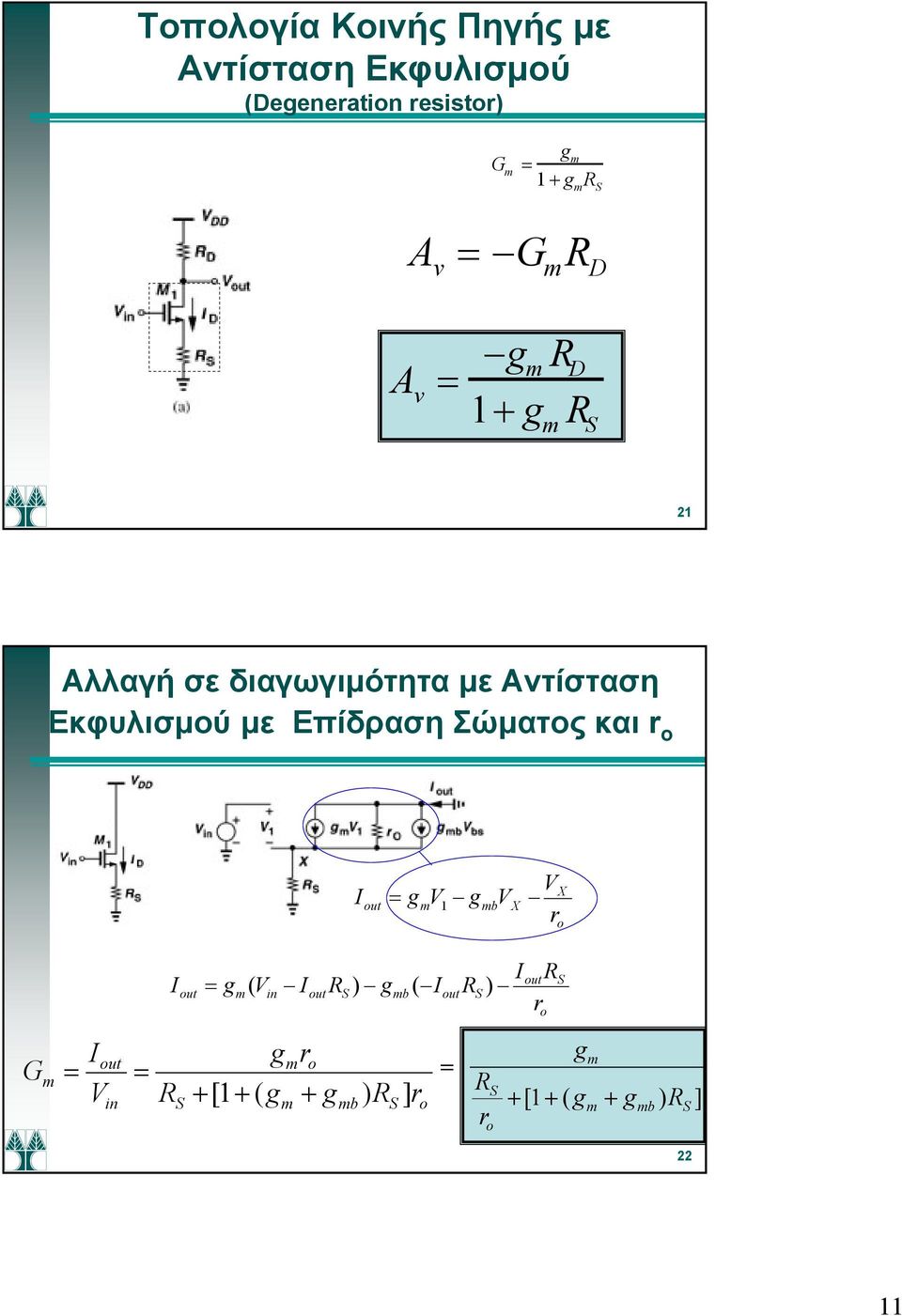 Αντίσταση Εκφυλισμού με Επίδραση Σώματος και r g g b X r X