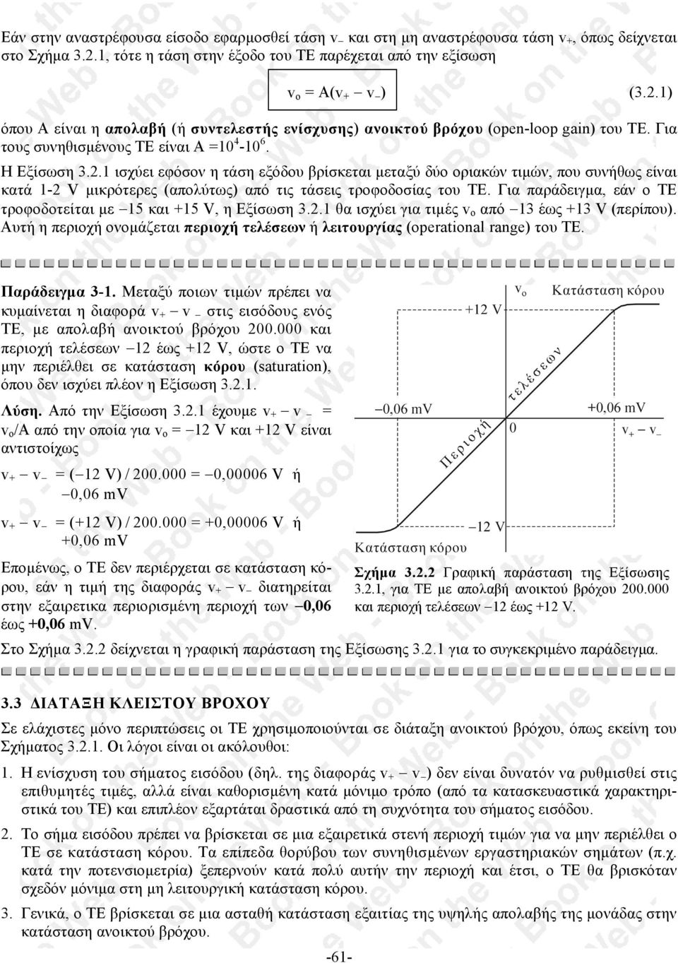 Για τους συνηθισµένους ΤΕ είναι A =10 4-10 6. Η Εξίσωση 3.2.