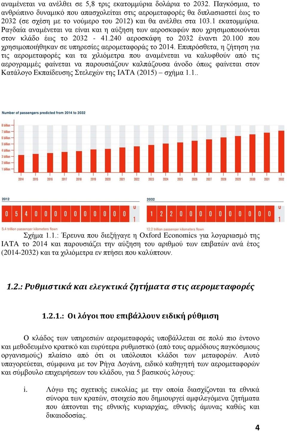 Ραγδαία αναμένεται να είναι και η αύξηση των αεροσκαφών που χρησιμοποιούνται στον κλάδο έως το 2032-41.240 αεροσκάφη το 2032 έναντι 20.100 που χρησιμοποιήθηκαν σε υπηρεσίες αερομεταφοράς το 2014.