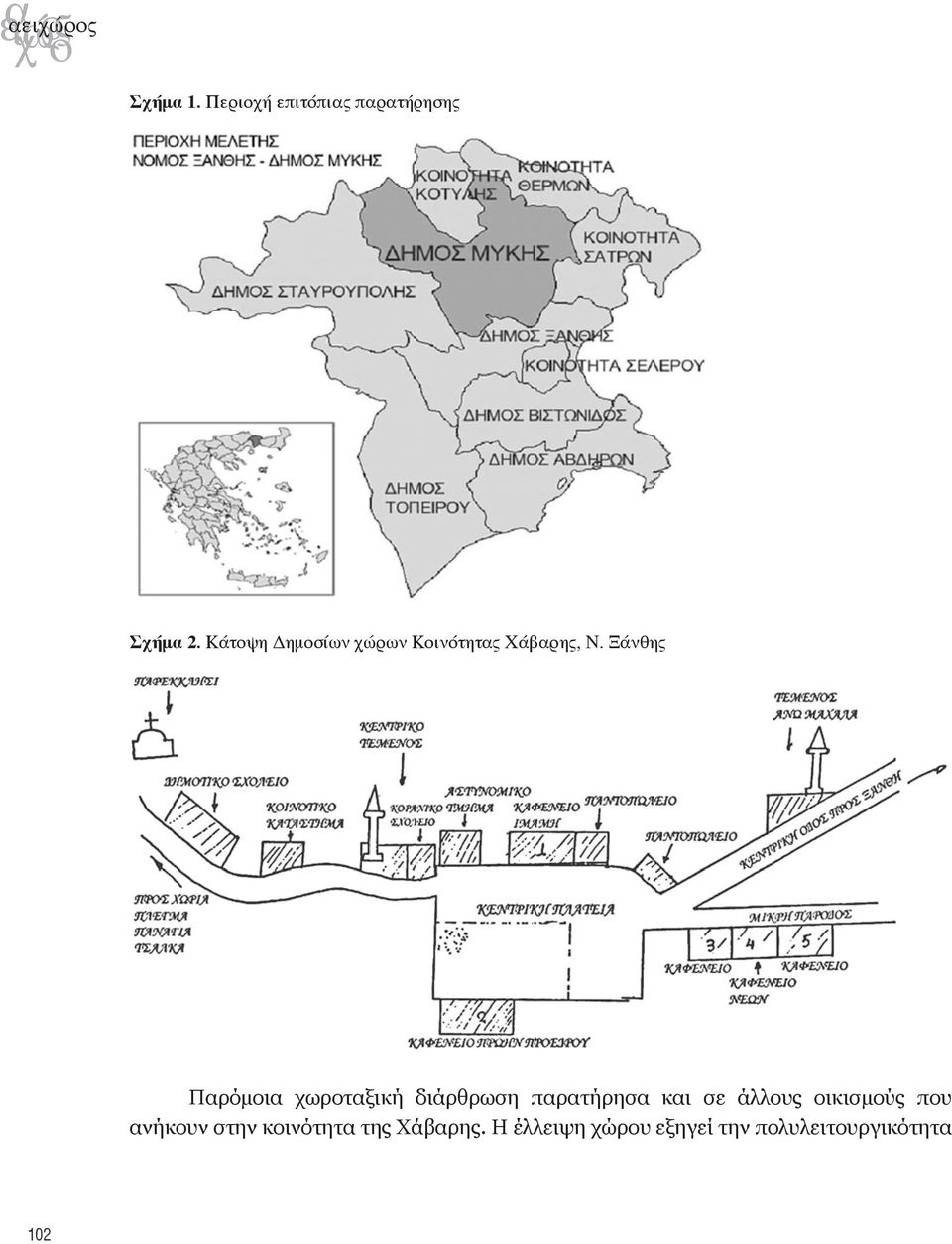 Ξάνθης Παρόμοια χωροταξική διάρθρωση παρατήρησα και σε άλλους