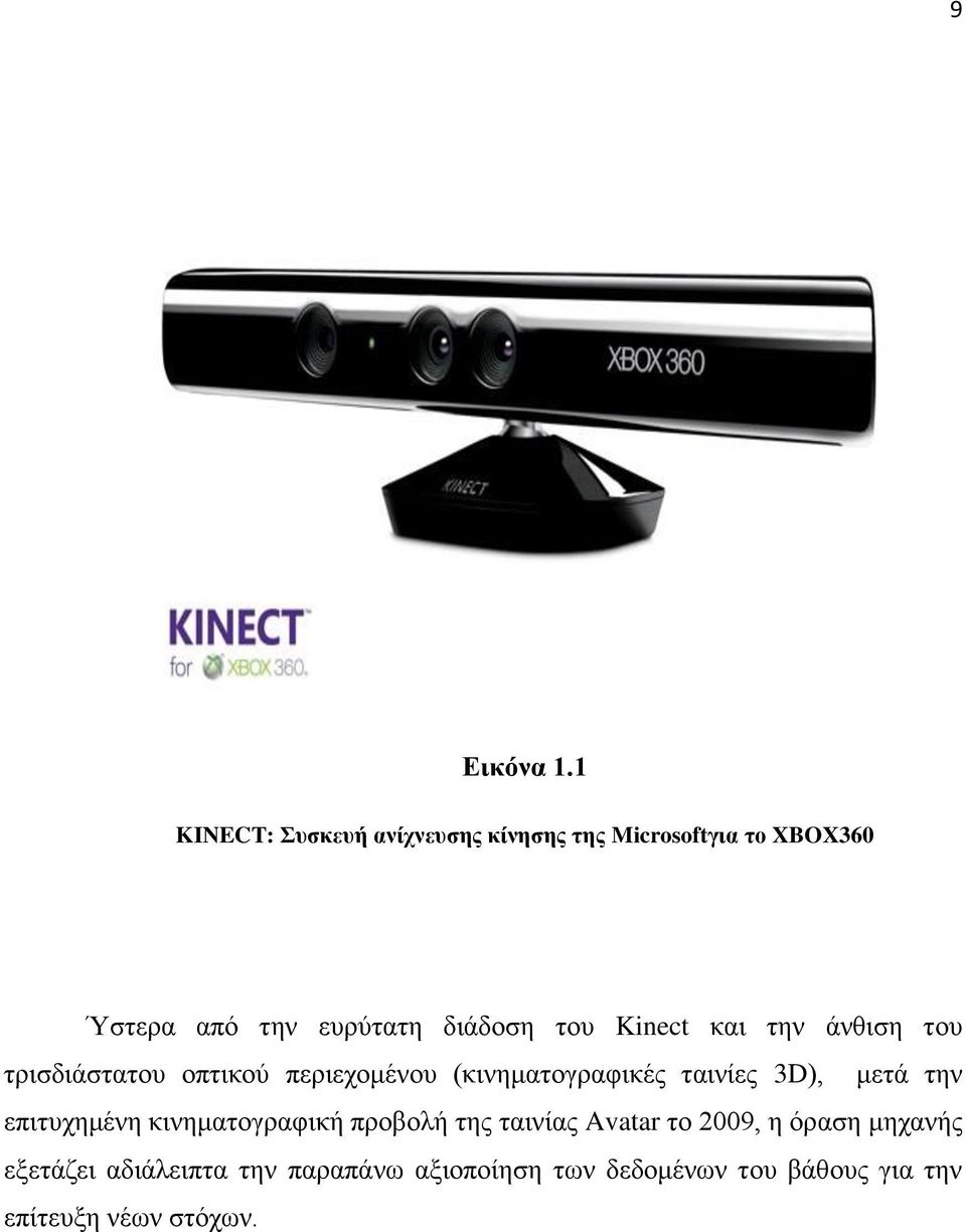 του Kinect και την άνθιση του τρισδιάστατου οπτικού περιεχομένου (κινηματογραφικές ταινίες 3D),