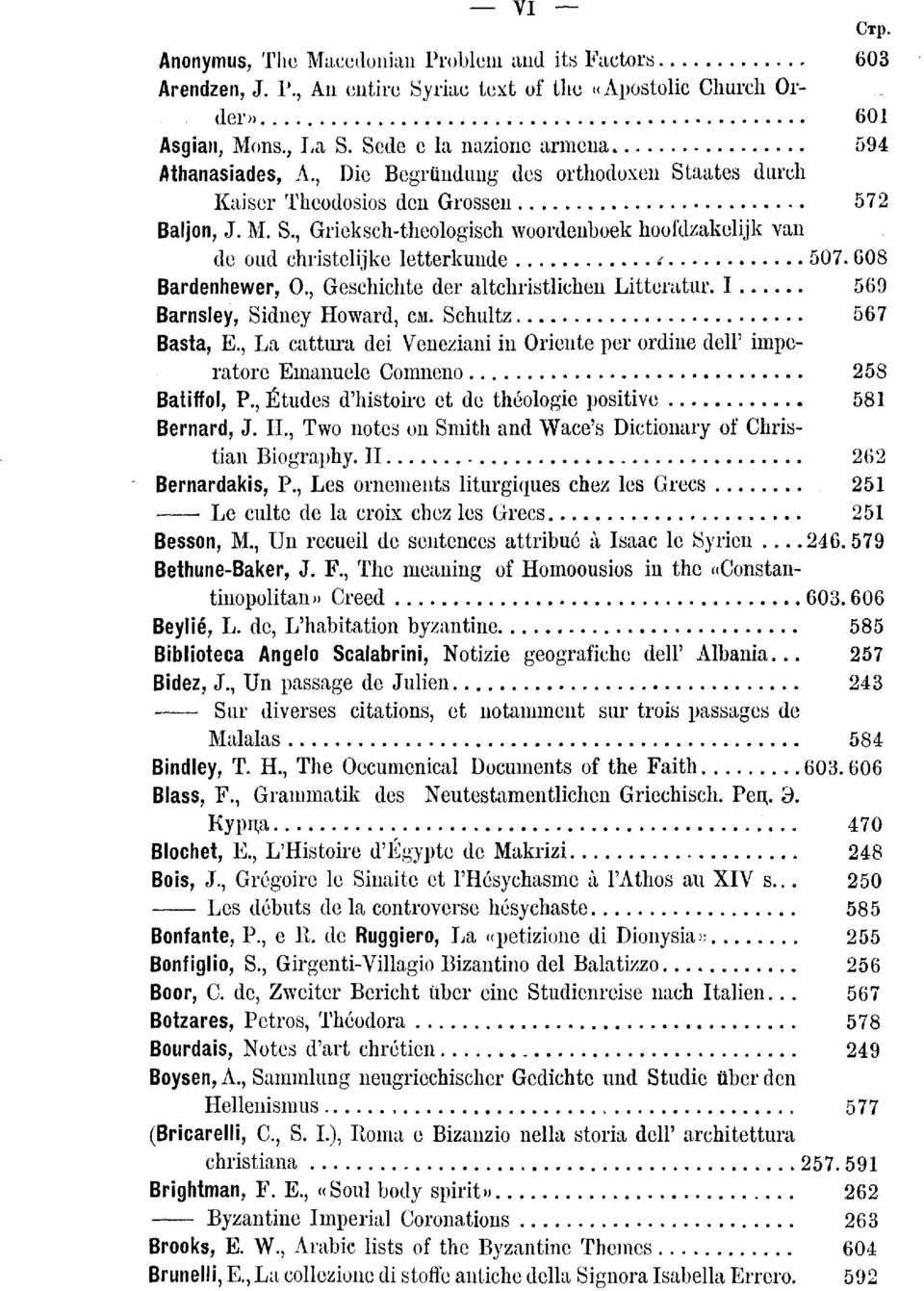 608 Bardenhewer, 0., Geschichte der altchristlichen Litteratur. I 569 Barnsley, Sidney Howard, см. Schultz 567 Basta, E.