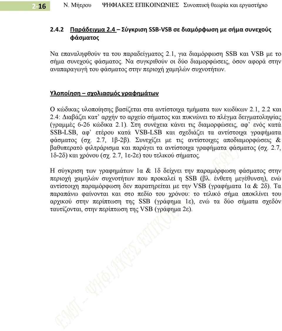 Υλοποίηση σχολιασμός γραφημάτων Ο κώδικας υλοποίησης βασίζεται στα αντίστοιχα τμήματα των κωδίκων 2.1, 2.2 και 2.