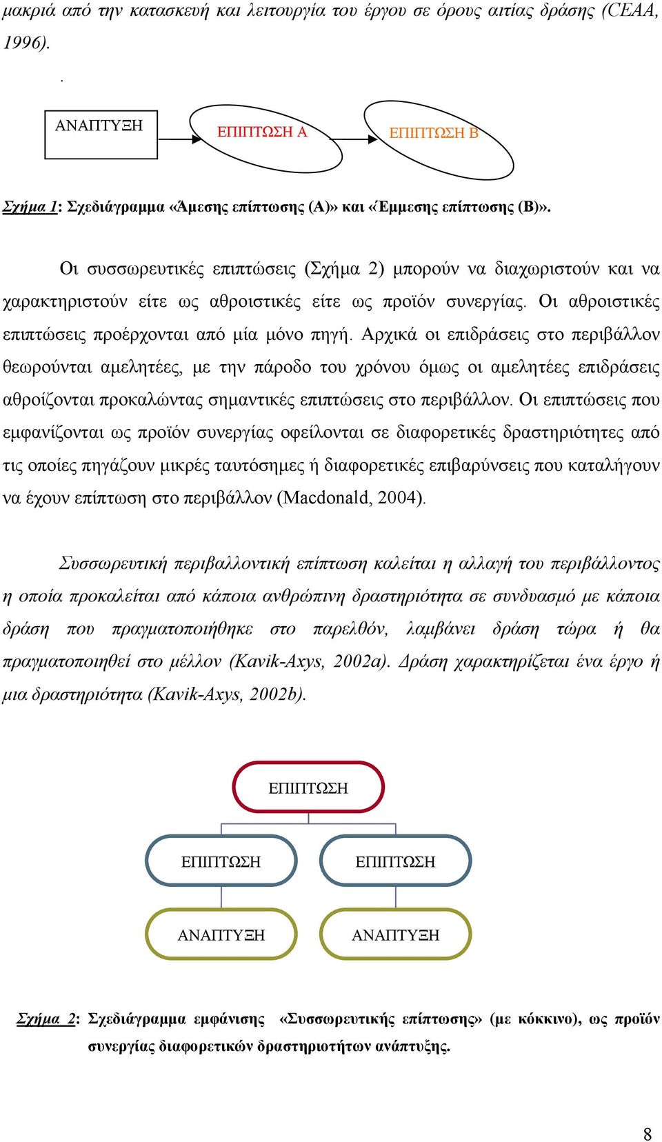 Αρχικά οι επιδράσεις στο περιβάλλον θεωρούνται αμελητέες, με την πάροδο του χρόνου όμως οι αμελητέες επιδράσεις αθροίζονται προκαλώντας σημαντικές επιπτώσεις στο περιβάλλον.