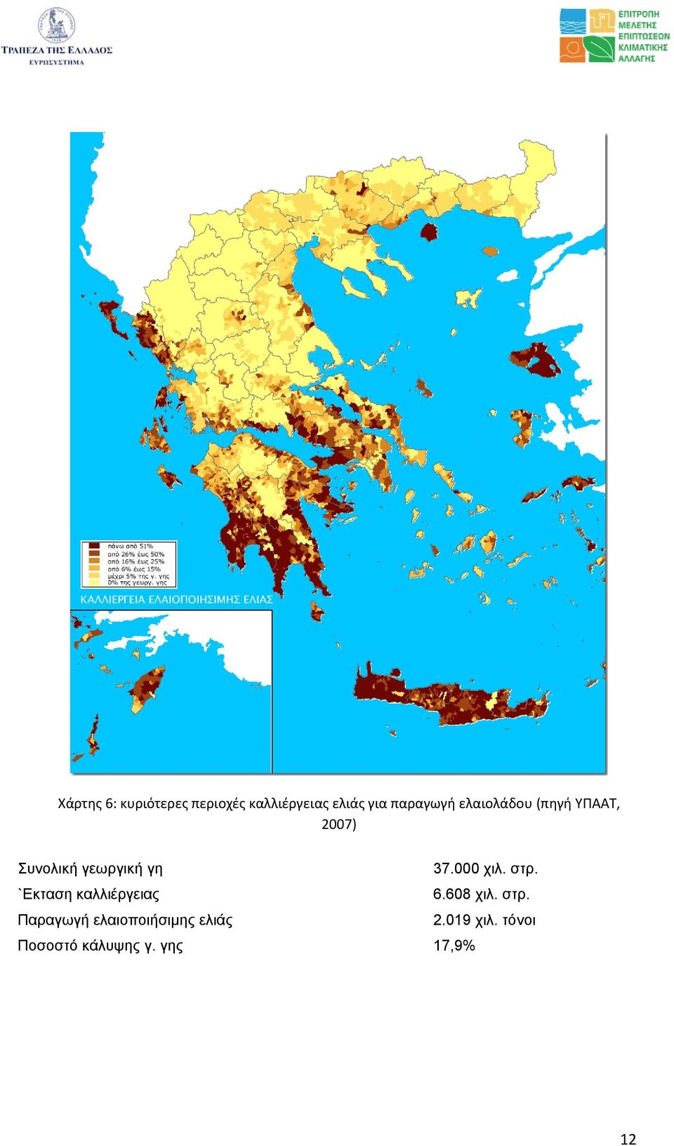 στρ. `Εκταση καλλιέργειας 6.608 χιλ. στρ.