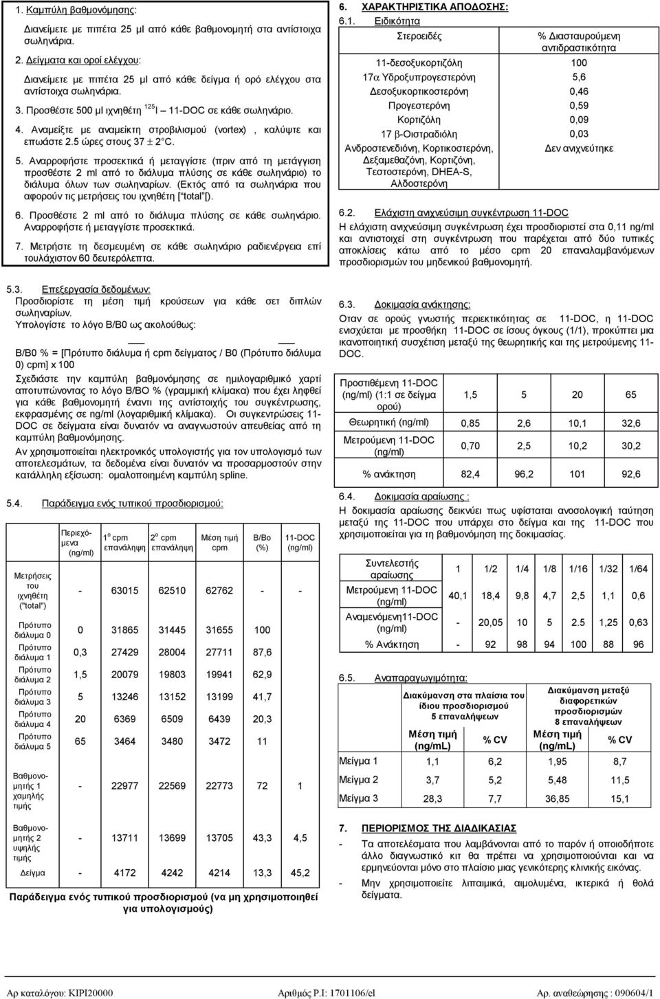 (Εκτός από τα σωληνάρια που αφορούν τις μετρήσεις του ιχνηθέτη [ total [). 6. Προσθέστε 2 ml από το διάλυμα πλύσης σε κάθε σωληνάριο. Αναρροφήστε ή μεταγγίστε προσεκτικά. 7.