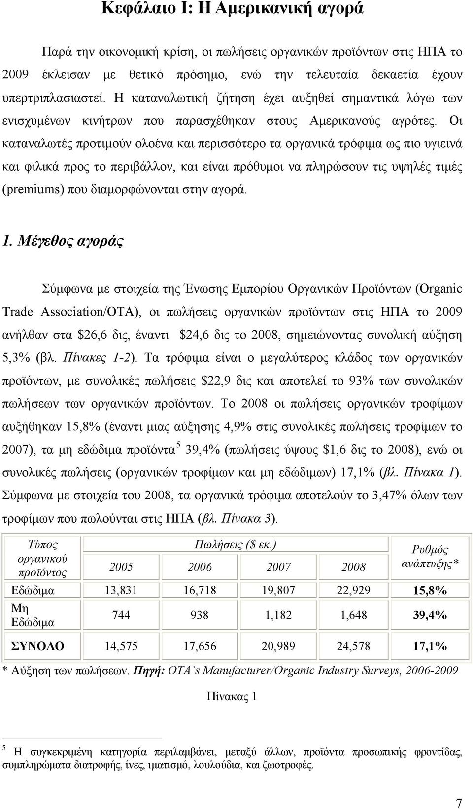 Οι καταναλωτές προτιμούν ολοένα και περισσότερο τα οργανικά τρόφιμα ως πιο υγιεινά και φιλικά προς το περιβάλλον, και είναι πρόθυμοι να πληρώσουν τις υψηλές τιμές (premiums) που διαμορφώνονται στην