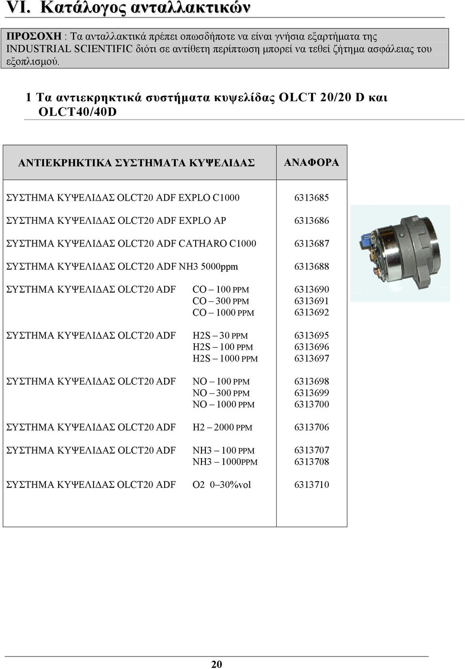 1 Τα αντιεκρηκτικά συστήματα κυψελίδας OLCT 20/20 D και OLCT40/40D ΑΝΤΙΕΚΡΗΚΤΙΚΑ ΣΥΣΤΗΜΑΤΑ ΚΥΨΕΛΙΔΑΣ ΑΝΑΦΟΡΑ ΣΥΣΤΗΜΑ ΚΥΨΕΛΙΔΑΣ OLCT20 ADF EXPLO C1000 ΣΥΣΤΗΜΑ ΚΥΨΕΛΙΔΑΣ OLCT20 ADF EXPLO AP ΣΥΣΤΗΜΑ