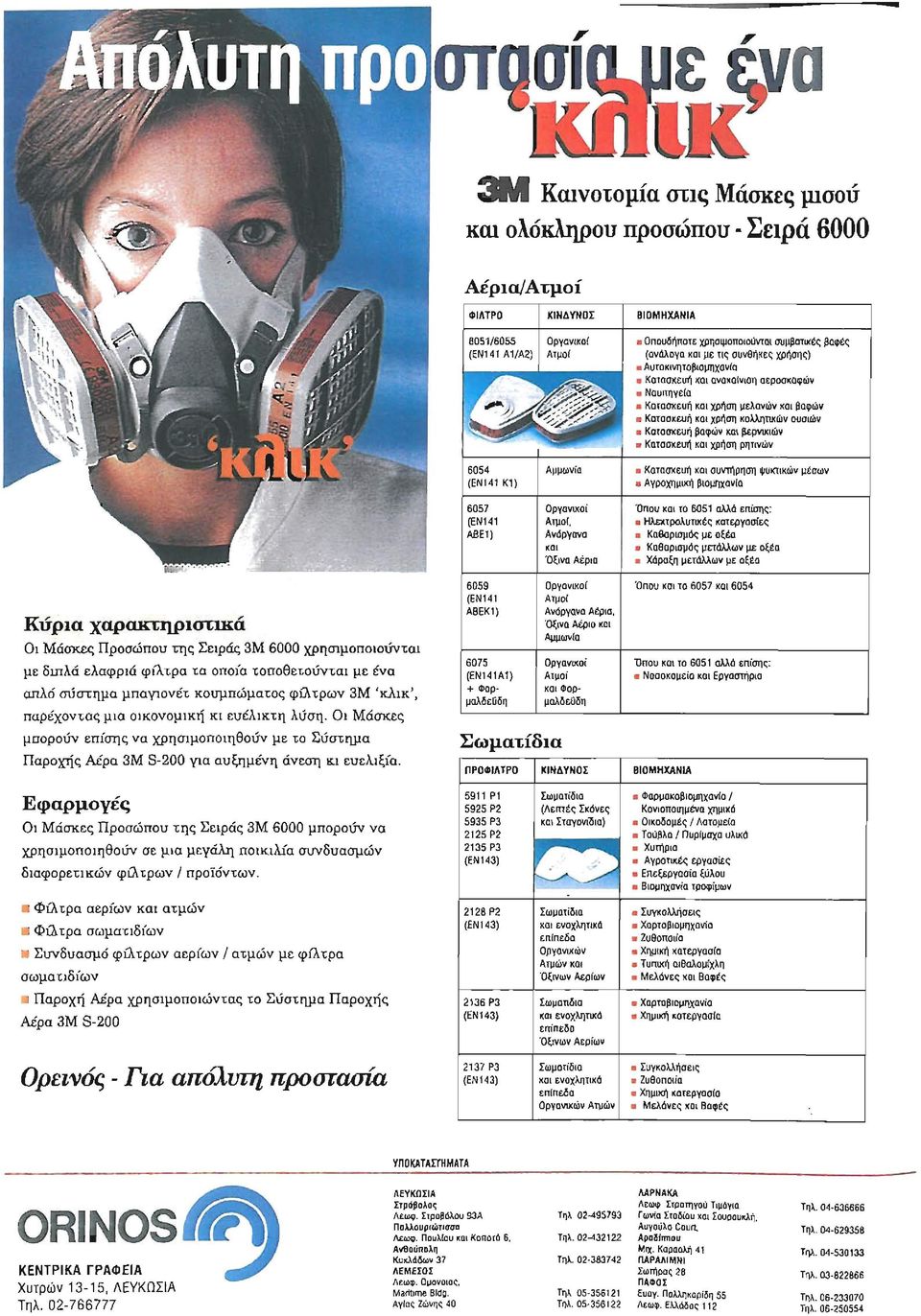 βαφών και βερνικιών KαιασKεUΉ και χρήση ρηηνών 6054 (ΕΝ141 Κ1) Αμμων[α Κατασκευή και συντήρηση ψυκτικών μέσων AγΡOXΤμtισi βιομηχανα 6057 (ΕΝ141 λβε1) Oργαvιιιoί Ατμοί, Ανόργανα κα.