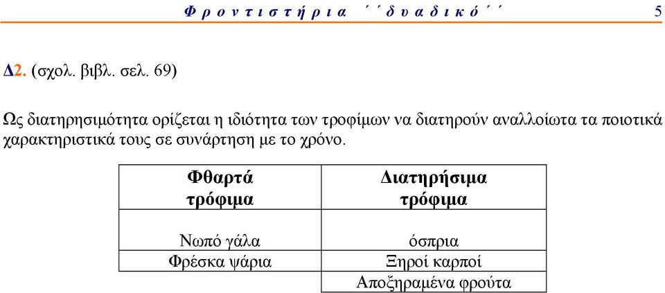 διατηρούν αναλλοίωτα τα ποιοτικά χαρακτηριστικά τους σε συνάρτηση