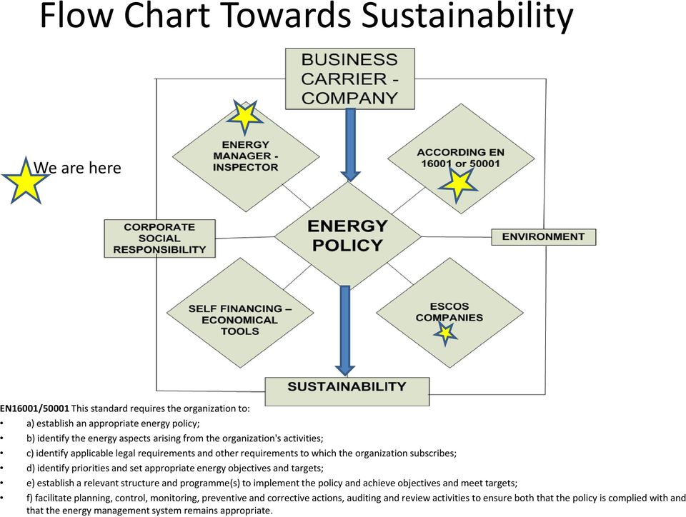 appropriate energy objectives and targets; e) establish a relevant structure and programme(s) to implement the policy and achieve objectives and meet targets; f) facilitate planning,