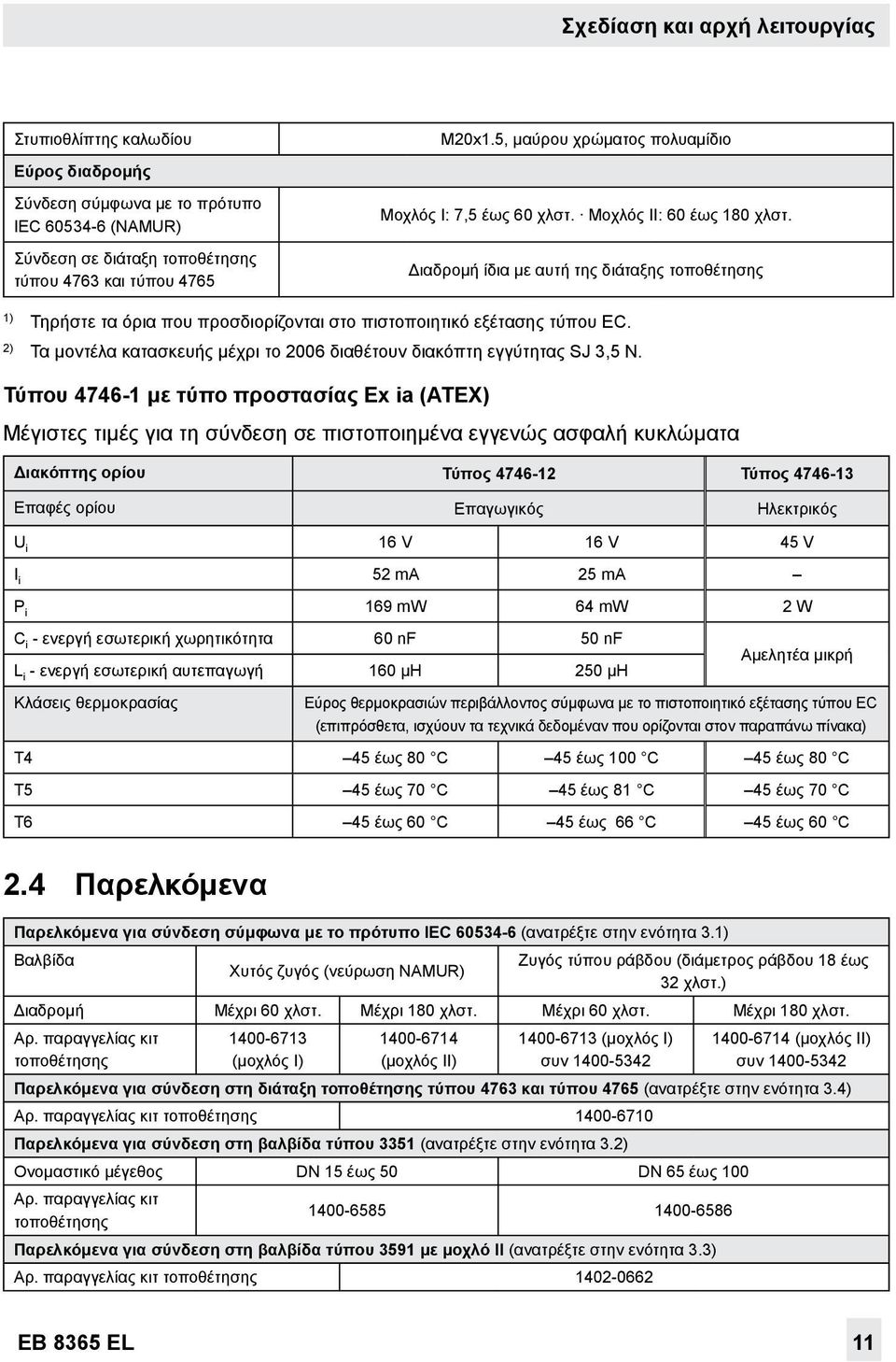 Διαδρομή ίδια με αυτή της διάταξης τοποθέτησης 1) Τηρήστε τα όρια που προσδιορίζονται στο πιστοποιητικό εξέτασης τύπου EC. 2) Τα μοντέλα κατασκευής μέχρι το 2006 διαθέτουν διακόπτη εγγύτητας SJ 3,5 N.