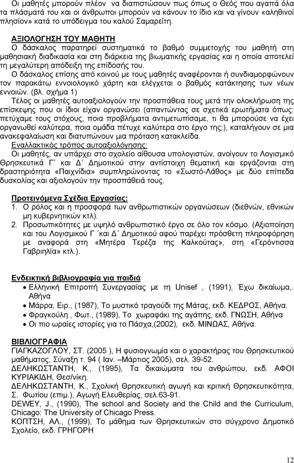 επίδοσής του. Ο δάσκαλος επίσης από κοινού με τους μαθητές αναφέρονται ή συνδιαμορφώνουν τον παρακάτω εννοιολογικό χάρτη και ελέγχεται ο βαθμός κατάκτησης των νέων εννοιών. (βλ.