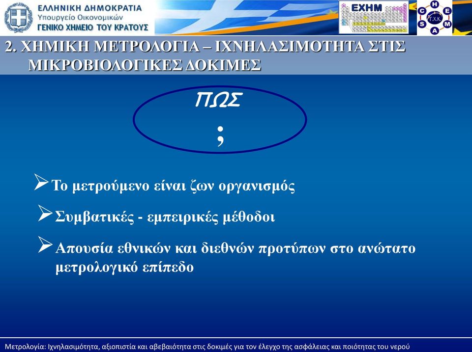 ζων οργανισμός Συμβατικές - εμπειρικές μέθοδοι