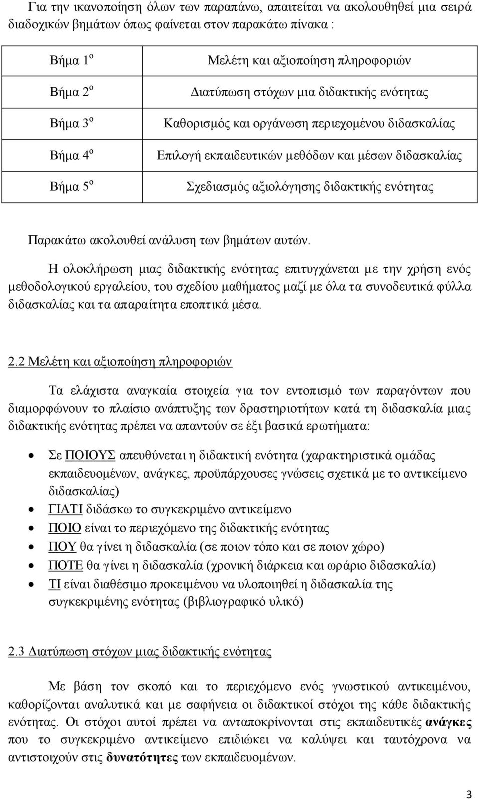 Παρακάτω ακολουθεί ανάλυση των βημάτων αυτών.