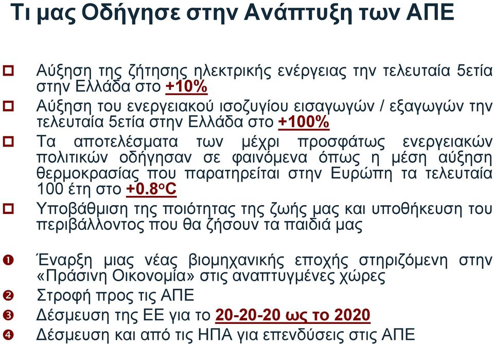 στην Ευρώπη τα τελευταία 100 έτη στο +0.