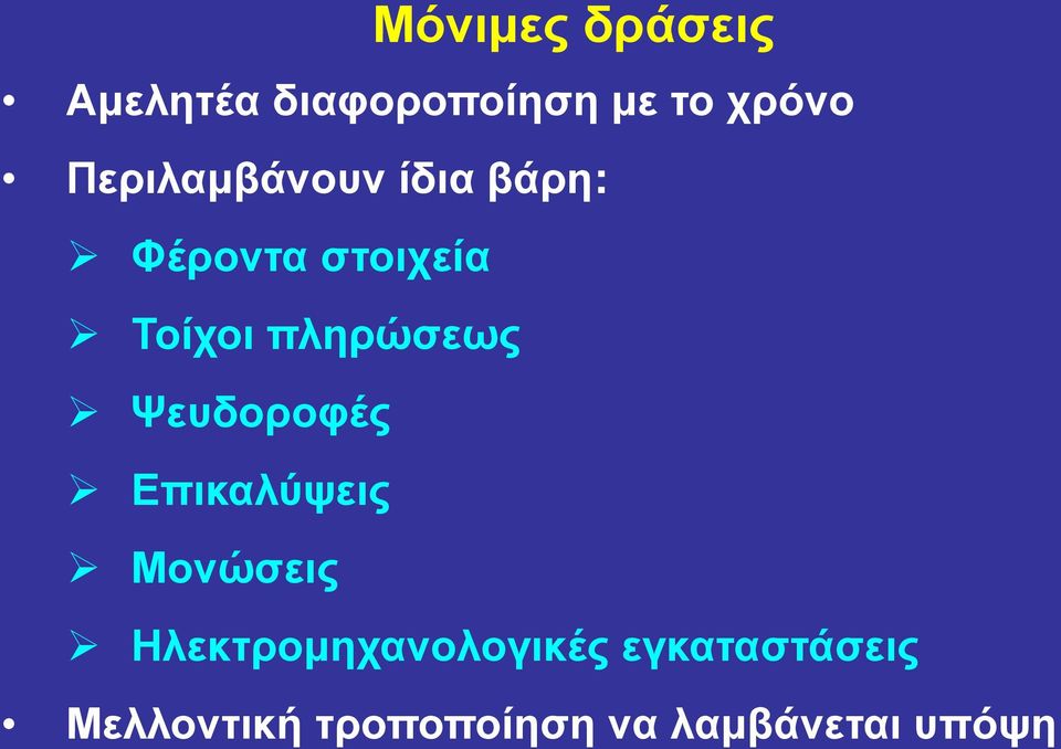 πληρώσεως Ψευδοροφές Επικαλύψεις Μονώσεις