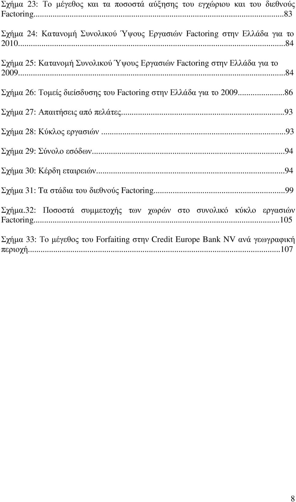 ..86 Σχήµα 27: Απαιτήσεις από πελάτες...93 Σχήµα 28: Κύκλος εργασιών...93 Σχήµα 29: Σύνολο εσόδων...94 Σχήµα 30: Κέρδη εταιρειών.