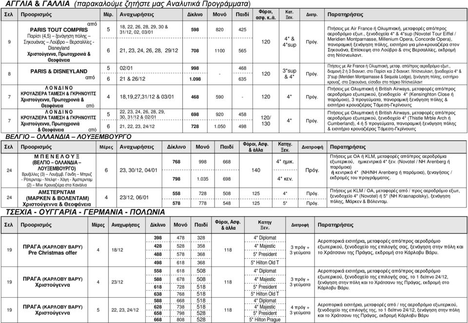 29/12 08 1100 02/01 998 48 PARIS & DISNEYLAND από 21 & 2/12 1.