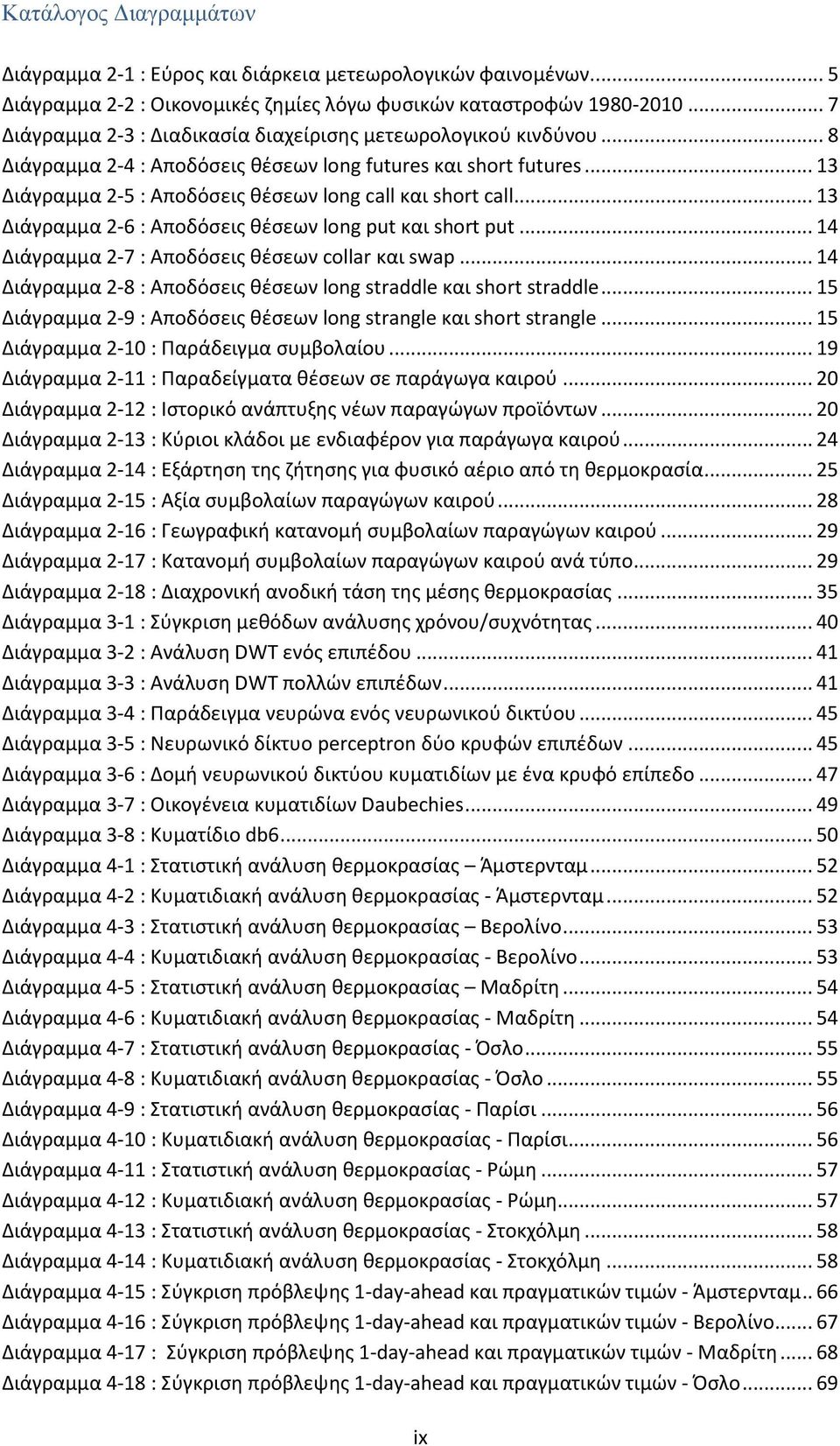 .. 13 Διάγραμμα 2-6 : Αποδόσεις θέσεων long put και short put... 14 Διάγραμμα 2-7 : Αποδόσεις θέσεων collar και swap... 14 Διάγραμμα 2-8 : Αποδόσεις θέσεων long straddle και short straddle.