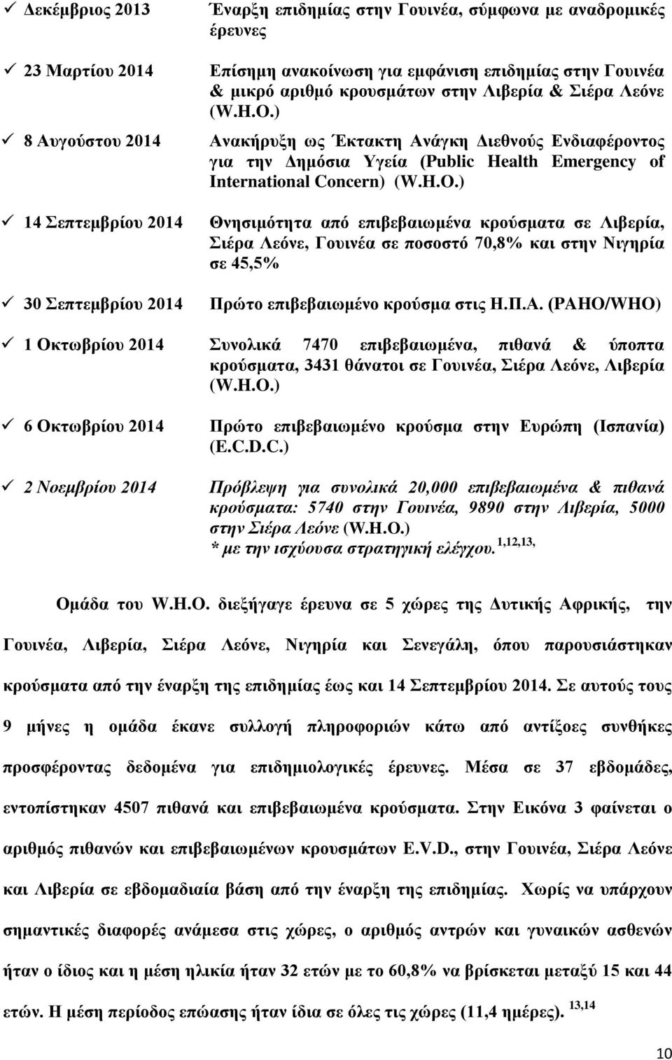 ) Ανακήρυξη ως Έκτακτη Ανάγκη Διεθνούς Ενδιαφέροντος για την Δημόσια Υγεία (Public Health Emergency of International Concern) (W.H.O.