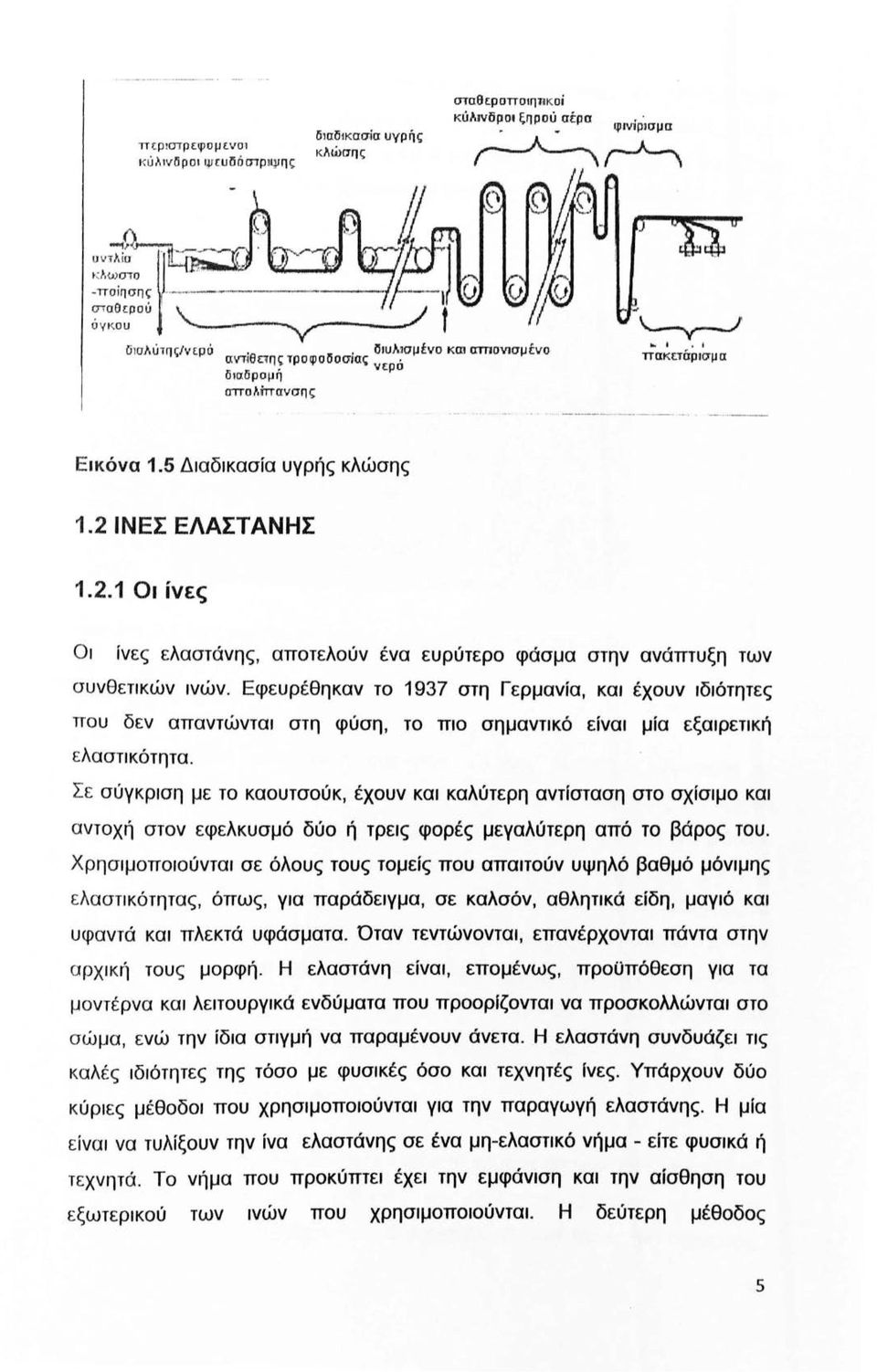 ΙΝΕΣ ΕΛΑΣΤΑΝΗΣ 1.2.1 Οι ίνες Οι ίνες ελαστάνης, αποτελούν ένα ευρύτερο φάσμα στην ανάπτυξη των συνθετικών ινών.