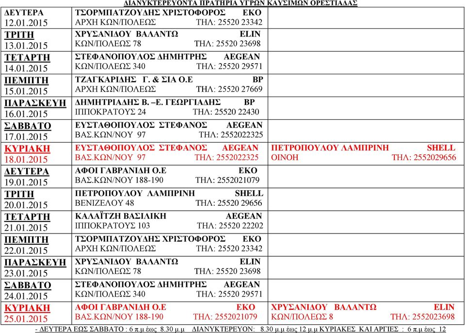 ΣΤΕΦΑΝΟΣ ΕΥΣΤΑΘΟΠΟΥΛΟΣ ΣΤΕΦΑΝΟΣ OINOH TΗΛ: 2552029656 ΤΣΟΡΜΠΑΤΖΟΥΔΗΣ ΧΡΙΣΤΟΦΟΡΟΣ ΣΤΕΦΑΝΟΠΟΥΛΟΣ ΔΗΜΗΤΡΗΣ