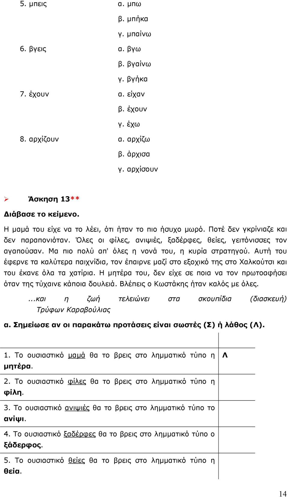 Μα πιο πολύ απ' όλες η νονά του, η κυρία στρατηγού. Αυτή του έφερνε τα καλύτερα παιχνίδια, τον έπαιρνε μαζί στο εξοχικό της στο Χαλκούτσι και του έκανε όλα τα χατίρια.