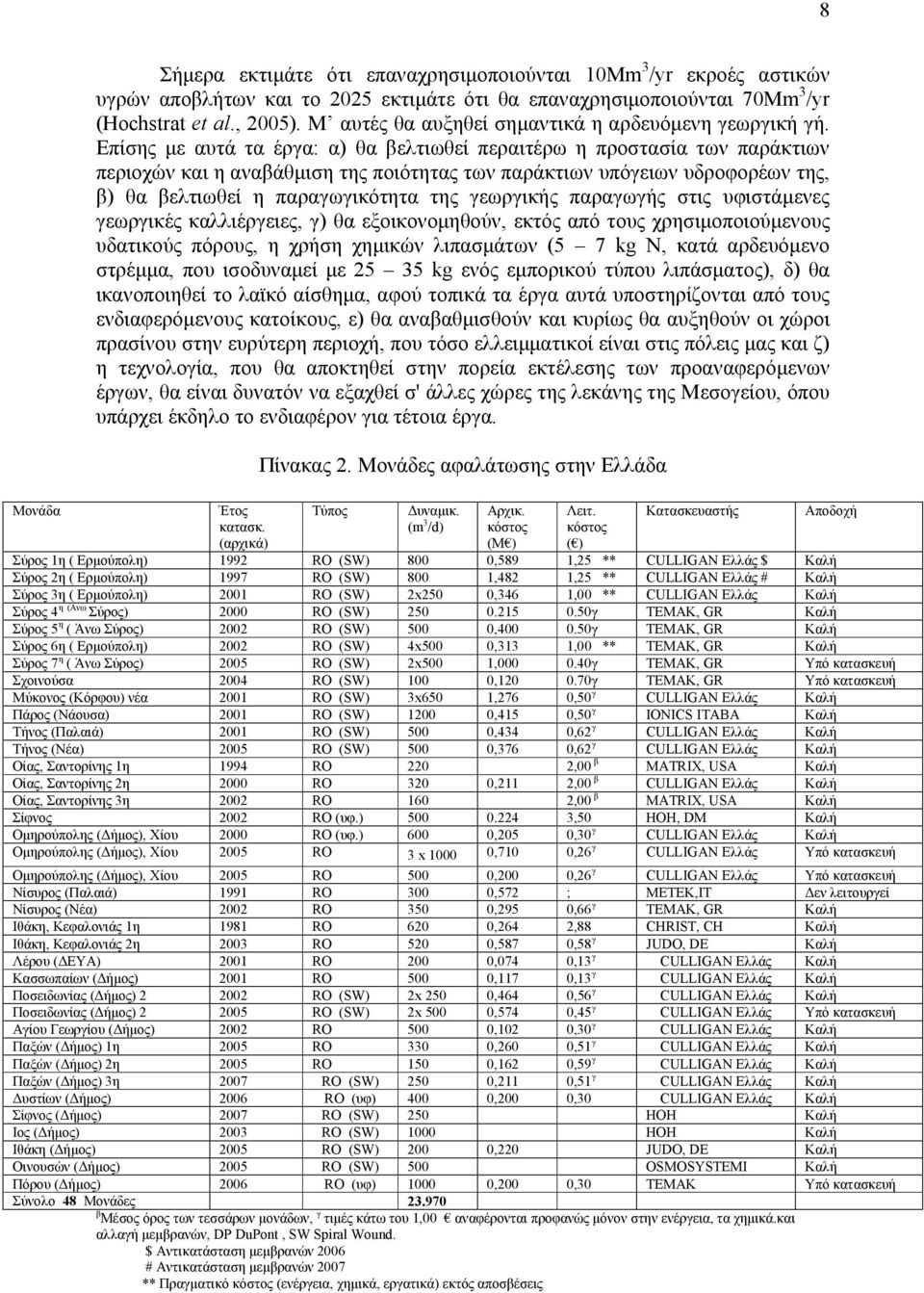 Επίσης µε αυτά τα έργα: α) θα βελτιωθεί περαιτέρω η προστασία των παράκτιων περιοχών και η αναβάθµιση της ποιότητας των παράκτιων υπόγειων υδροφορέων της, β) θα βελτιωθεί η παραγωγικότητα της