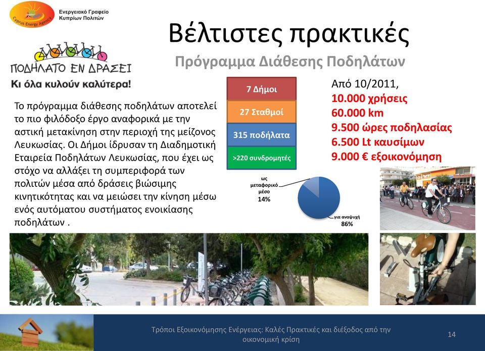 Οι Δήμοι ίδρυσαν τη Διαδημοτική Εταιρεία Ποδηλάτων Λευκωσίας, που έχει ως στόχο να αλλάξει τη συμπεριφορά των πολιτών μέσα από δράσεις βιώσιμης
