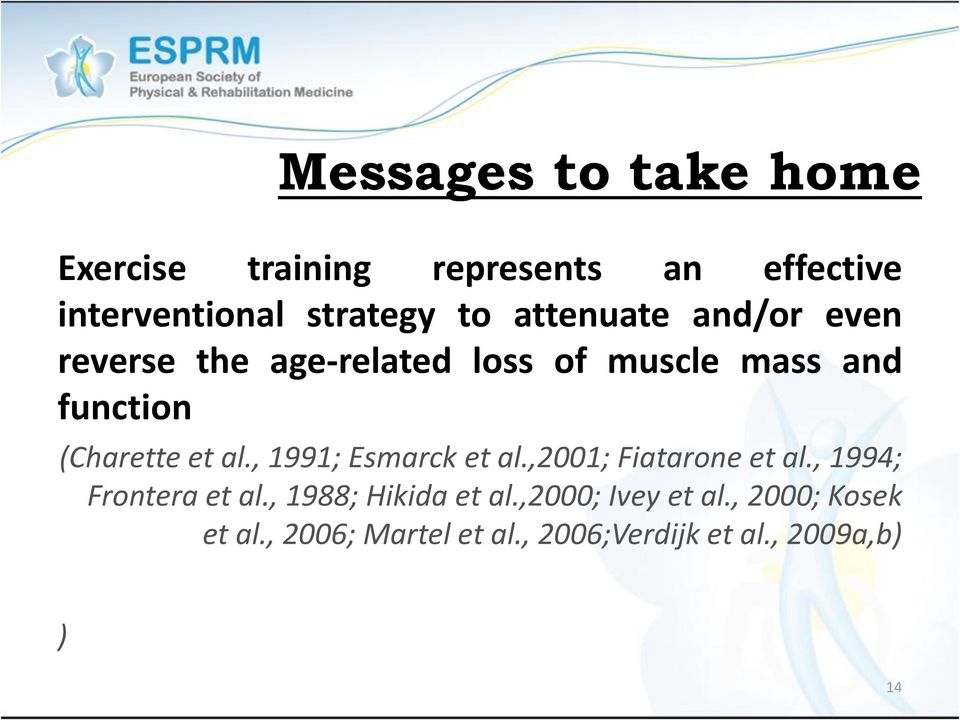 al., 1991; Esmarck et al.,2001; Fiatarone et al., 1994; Frontera et al., 1988; Hikida et al.