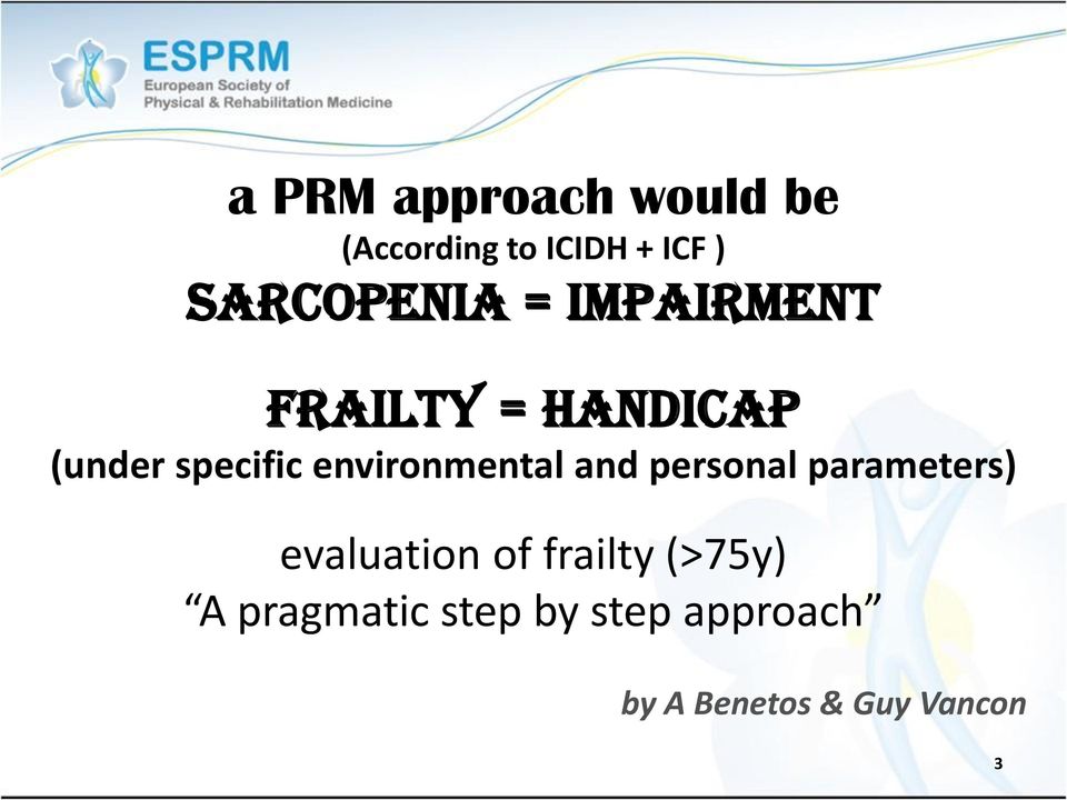 environmental and personal parameters) evaluation of