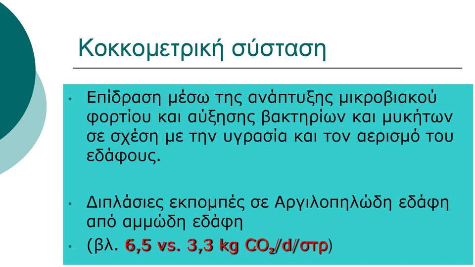 υγρασία και τον αερισμό του εδάφους.