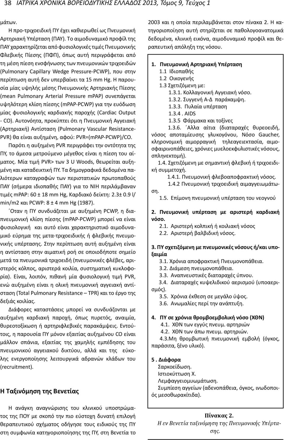 Capillary Wedge Pressure-PCWP), που στην περίπτωση αυτή δεν υπερβαίνει τα 15 mm Hg.