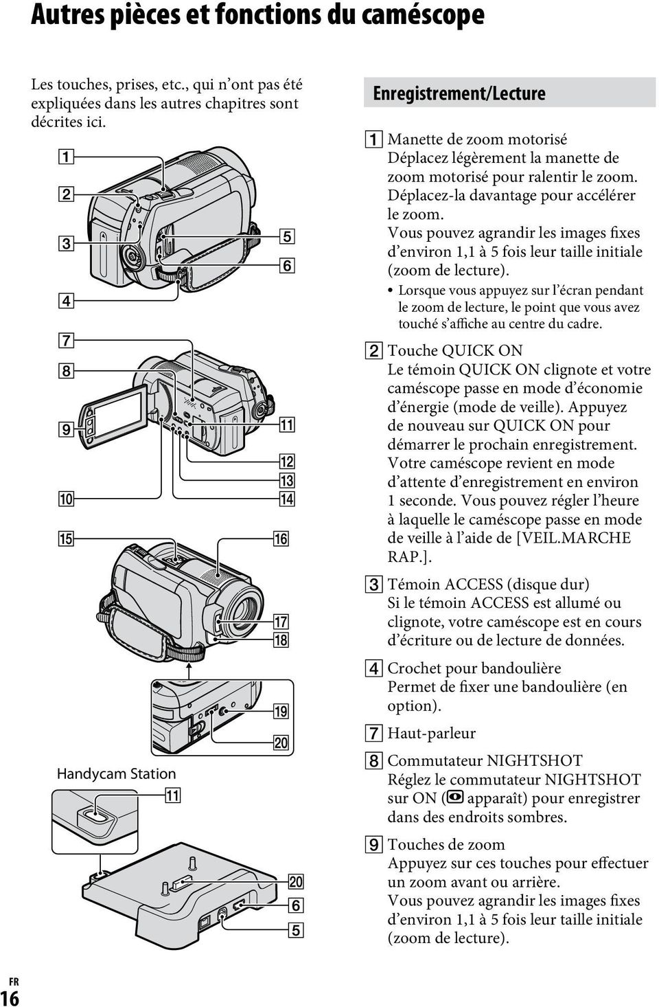 Vous pouvez agrandir les images fixes d environ 1,1 à 5 fois leur taille initiale (zoom de lecture).