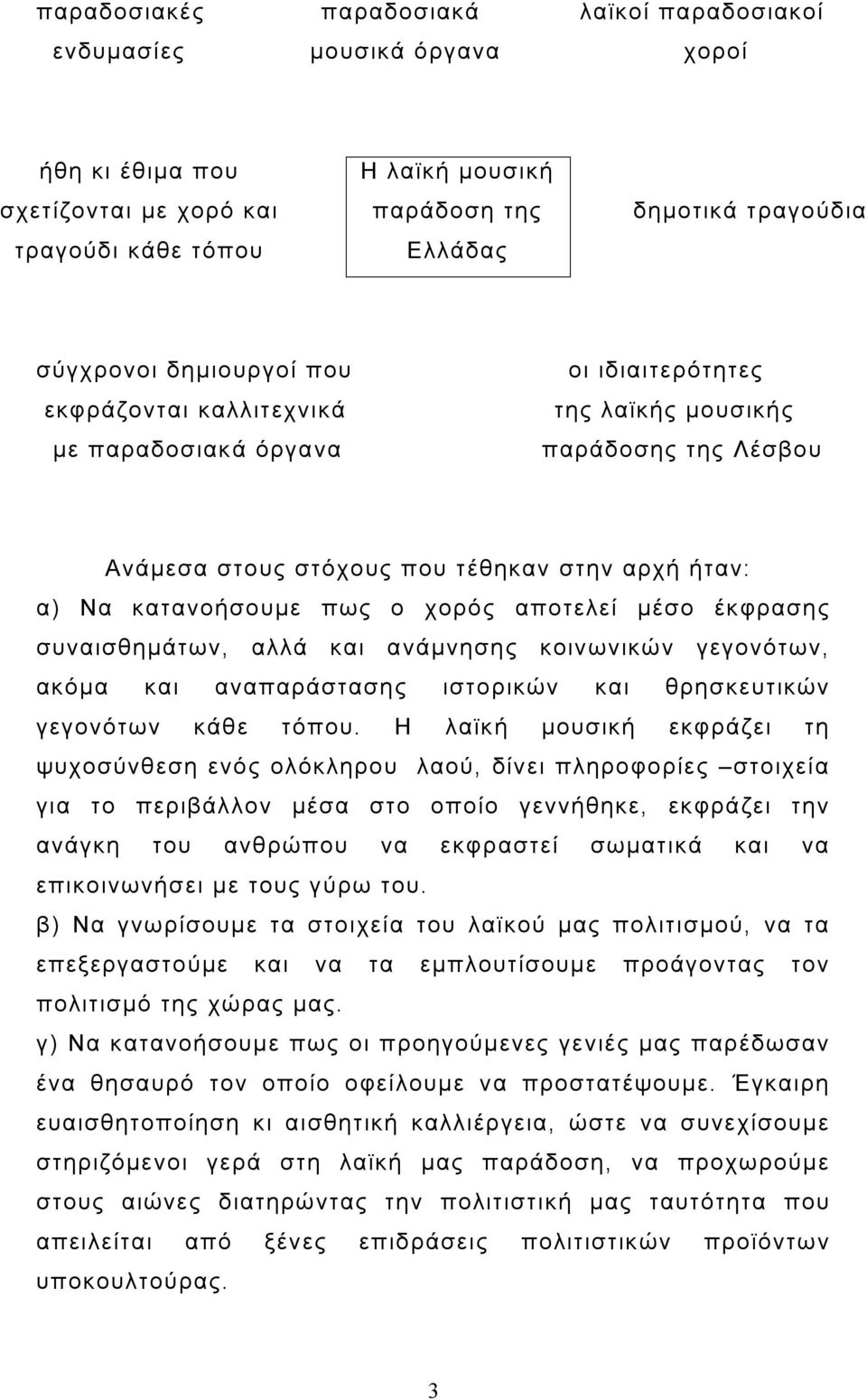 πως ο χορός αποτελεί μέσο έκφρασης συναισθημάτων, αλλά και ανάμνησης κοινωνικών γεγονότων, ακόμα και αναπαράστασης ιστορικών και θρησκευτικών γεγονότων κάθε τόπου.