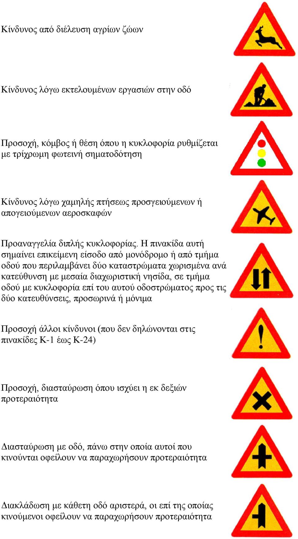 Η πινακίδα αυτή σημαίνει επικείμενη είσοδο από μονόδρομο ή από τμήμα οδού που περιλαμβάνει δύο καταστρώματα χωρισμένα ανά κατεύθυνση με μεσαία διαχωριστική νησίδα, σε τμήμα οδού με κυκλοφορία επί του