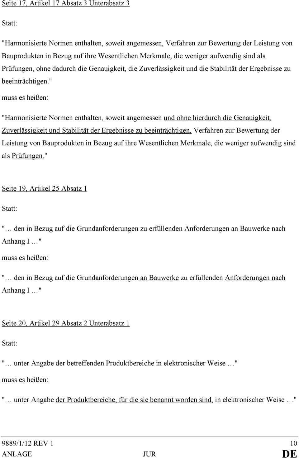 " muss es heißen: "Harmonisierte Normen enthalten, soweit angemessen und ohne hierdurch die Genauigkeit, Zuverlässigkeit und Stabilität der Ergebnisse zu beeinträchtigen, Verfahren zur Bewertung der